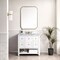James Martin Vanities Breckenridge 36in Single Vanity, Bright White w/ 3 CM Carrara Marble Top 330-V36-BW-3CAR - alternate 6